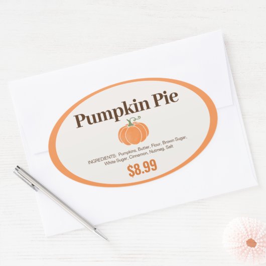pompoentaart | Pie Box Packaging Sticker (Envelop)
