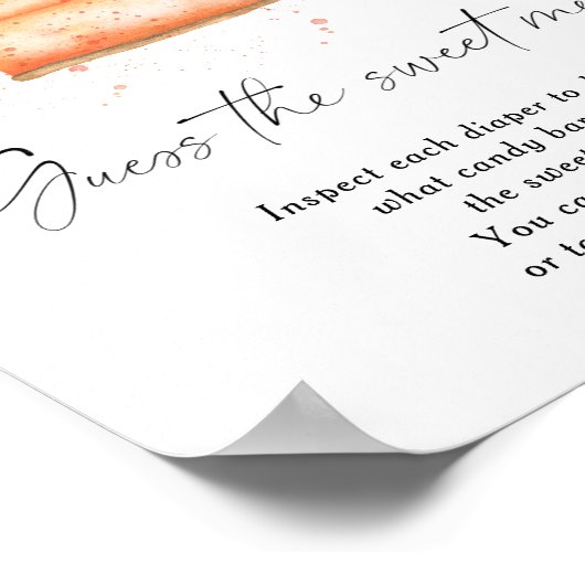 Pompoentaart - raad de zoete puinhoop poster (Hoek)