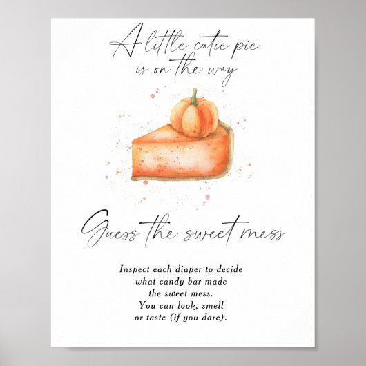 Pompoentaart - raad de zoete puinhoop poster (Voorkant)