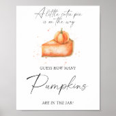 Pompoentaart - raad hoeveel pompoenen poster (Voorkant)