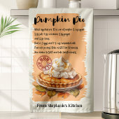 Pompoentaart recept gepersonaliseerd theedoek