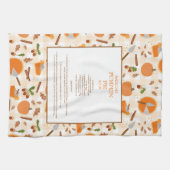 Pompoentaart Recept Heirloom Herfst Herfst Patroon Theedoek (Horizontaal)