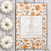 Pompoentaart Recept Heirloom Herfst Herfst Patroon Theedoek