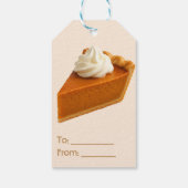 Pompoentaart & Slagroom | Moderne Thanksgiving Cadeaulabel (Achterkant)