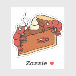 Pompoentaart Thanksgiving Garnaal Sticker