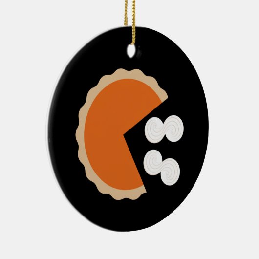 Pompoentaart Thanksgiving Humor Pompoen Seizoen Keramisch Ornament (Rechts)