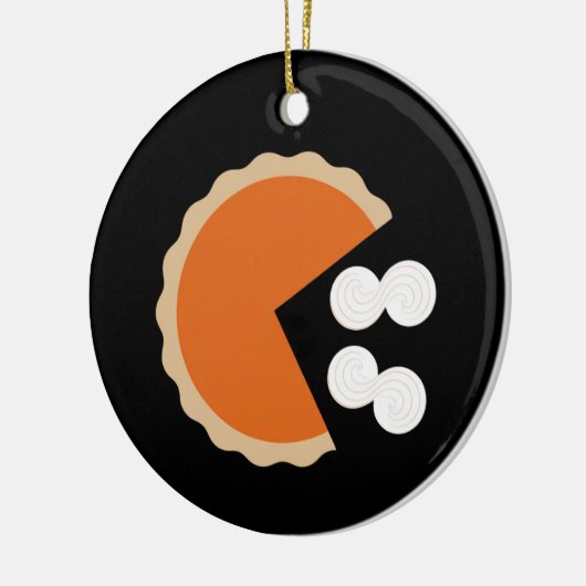 Pompoentaart Thanksgiving Humor Pompoen Seizoen Keramisch Ornament (Links)