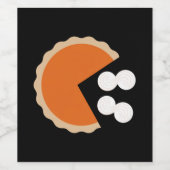 Pompoentaart Thanksgiving Humor Pompoen Seizoen Wijn Etiket (Enkel label)