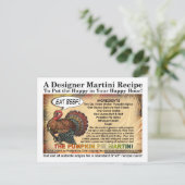 Pompoentaart Thanksgiving Martini Recept Briefkaar Briefkaart (Staand voorkant)