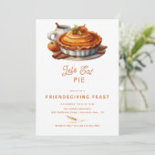 Pompoentaart | Thanksgiving Uitnodigingen (Staand voorkant)