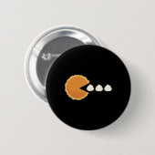 Pompoentaart Thanksgiving Videogame 1 Ronde Button 5,7 Cm (Voorkant /achterkant)
