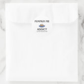 Pompoentaart verslaafd ronde sticker (Tas)
