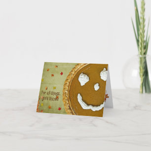 Pompoentaart voor Thanksgiving Feestdagen Kaart