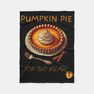 Pompoentaart voor twee alsjeblieft Thanksgiving Ba Fleece Deken