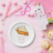 Pompoentaart Waterverf Herfst Baby shower Bord (Feest)