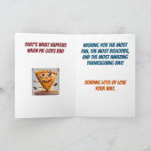 pompoentaart weg slecht grappig Thanksgiving Kaart (Binnen)