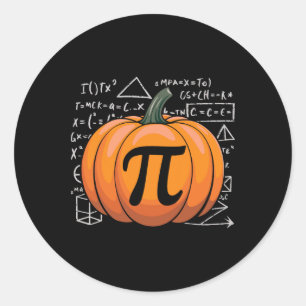 Pompoentaart Wiskunde Grappige Thanksgiving Pi Dag Ronde Sticker