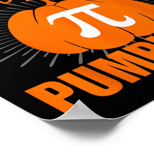 Pompoentaart Wiskunde Halloween Pi Day Kostuum Man Poster (Hoek)