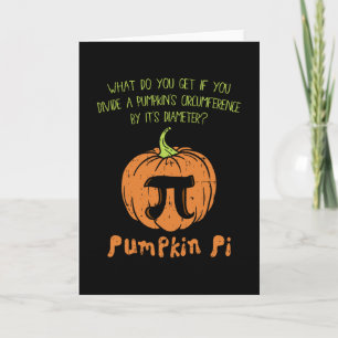 Pompoentaart Wiskunde T-shirt Grappige Halloween T Kaart