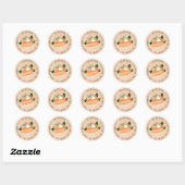 Pompoentaartbedrijf Klassieke Ronde Sticker (Vel)