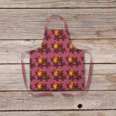 Pompoentaarten en chocola laten diep roos achter schort