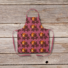 Pompoentaarten en chocola laten diep roos achter schort