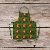 Pompoentaarten en chocolade bladeren groen schort