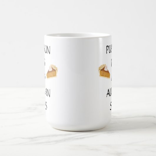 Pompoentaarten en herfsthemel koffiemok (Center)