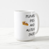 Pompoentaarten en herfsthemel koffiemok (Voorkant rechts)