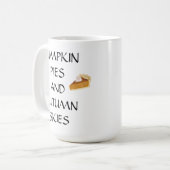 Pompoentaarten en herfsthemel koffiemok (Voorkant links)