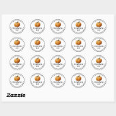 Pompoentaartlabel Ronde Sticker (Vel)