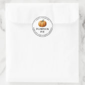 Pompoentaartlabel Ronde Sticker (Tas)