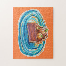 Pompoentaartpunt Legpuzzel