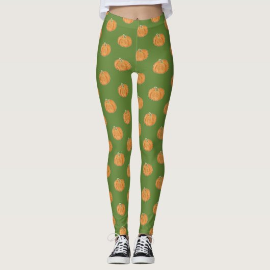 Pompoentekening Leggings (Voorkant)