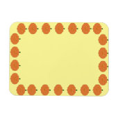 Pompoentekening Rand Blanco Aangepaste tekst Magneet (Horizontaal)