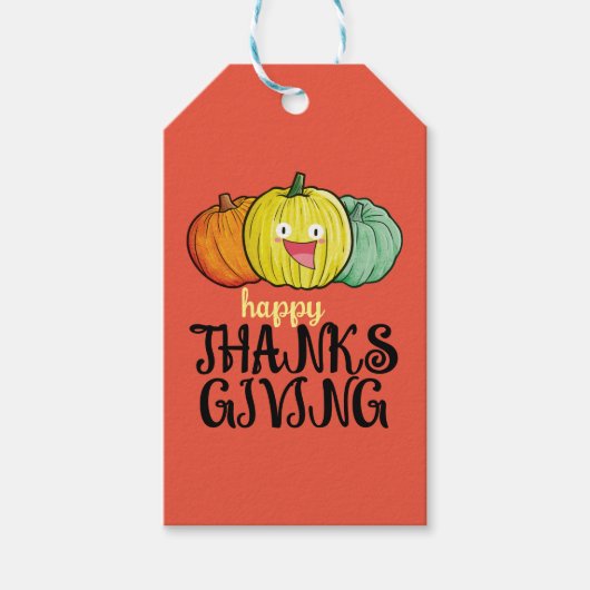  pompoenThanksgiving Cadeaulabel (Voorkant)