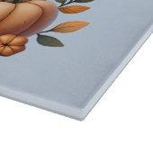 Pompoentheepot met Herfst Bloemen Illustratie Snijplank (Hoek)