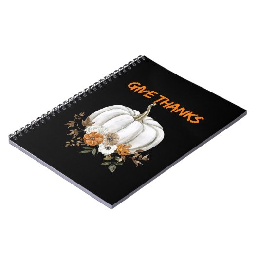 Pompoenthema- Geef Bedankt Notitieboek (Linkerzijde)