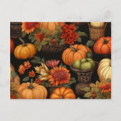 Pompoentijd, Kleuren van de SJABLOON van de Herfst Briefkaart (Voorkant)
