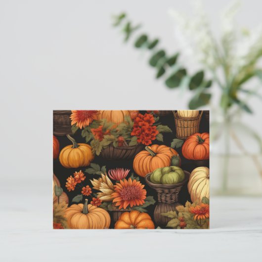 Pompoentijd, Kleuren van Herfst, Briefkaart (Staand voorkant)