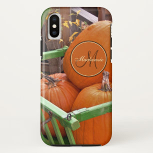 Pompoentrio in groen houten karretje Monogram Init Case-Mate iPhone Case