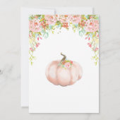 Pompoenuitnodiging, pompoen eerste verjaardag kaart (Achterkant)