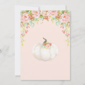 Pompoenuitnodiging, pompoen eerste verjaardag kaart (Achterkant)