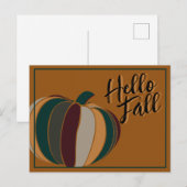 Pompoenval kleuren briefkaart (Voorkant / Achterkant)