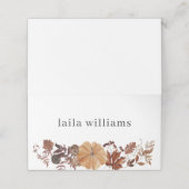 Pompoenvalbladeren - Dank u Plaatskaartje (Buitenkant ongevouwen)