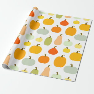 Pompoenvariëteiten patroon Verpakkingspapier Cadeaupapier
