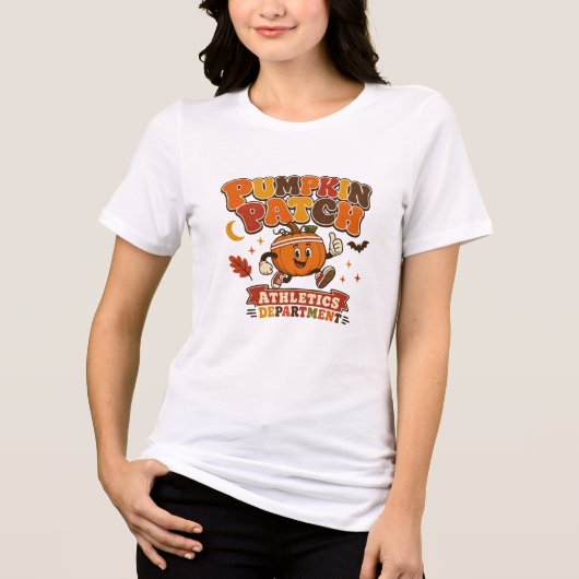 Pompoenveld Atletiek Afdeling Tri-Blend Shirt (Voorkant)