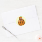 Pompoenveld Beer Ronde Sticker (Envelop)