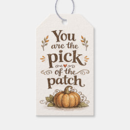 Pompoenveld Cadeaublaadjes Cadeaulabel