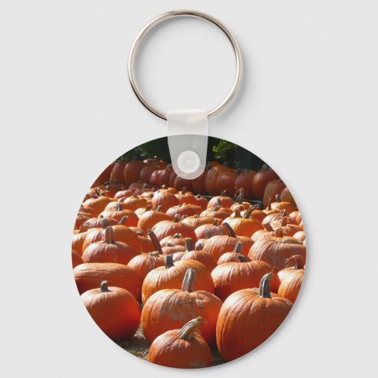Pompoenveld Herfst Oogst Fotografie Sleutelhanger (Voorkant)